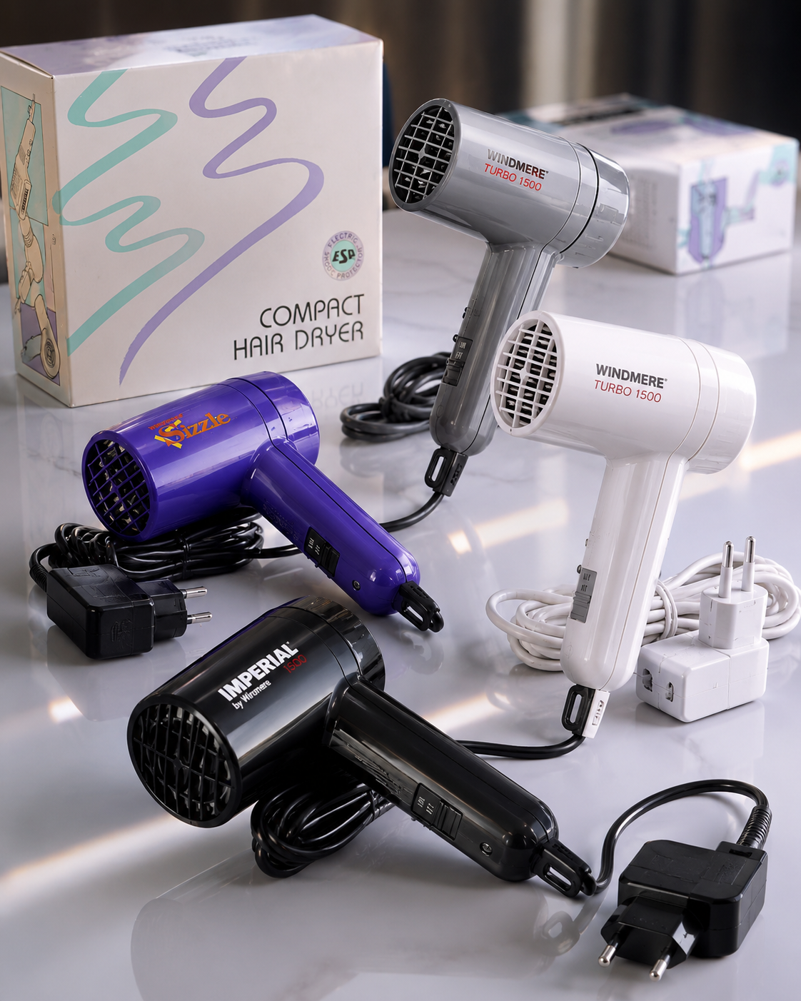 Secador de Pelo Compacto de Viaje 1500W