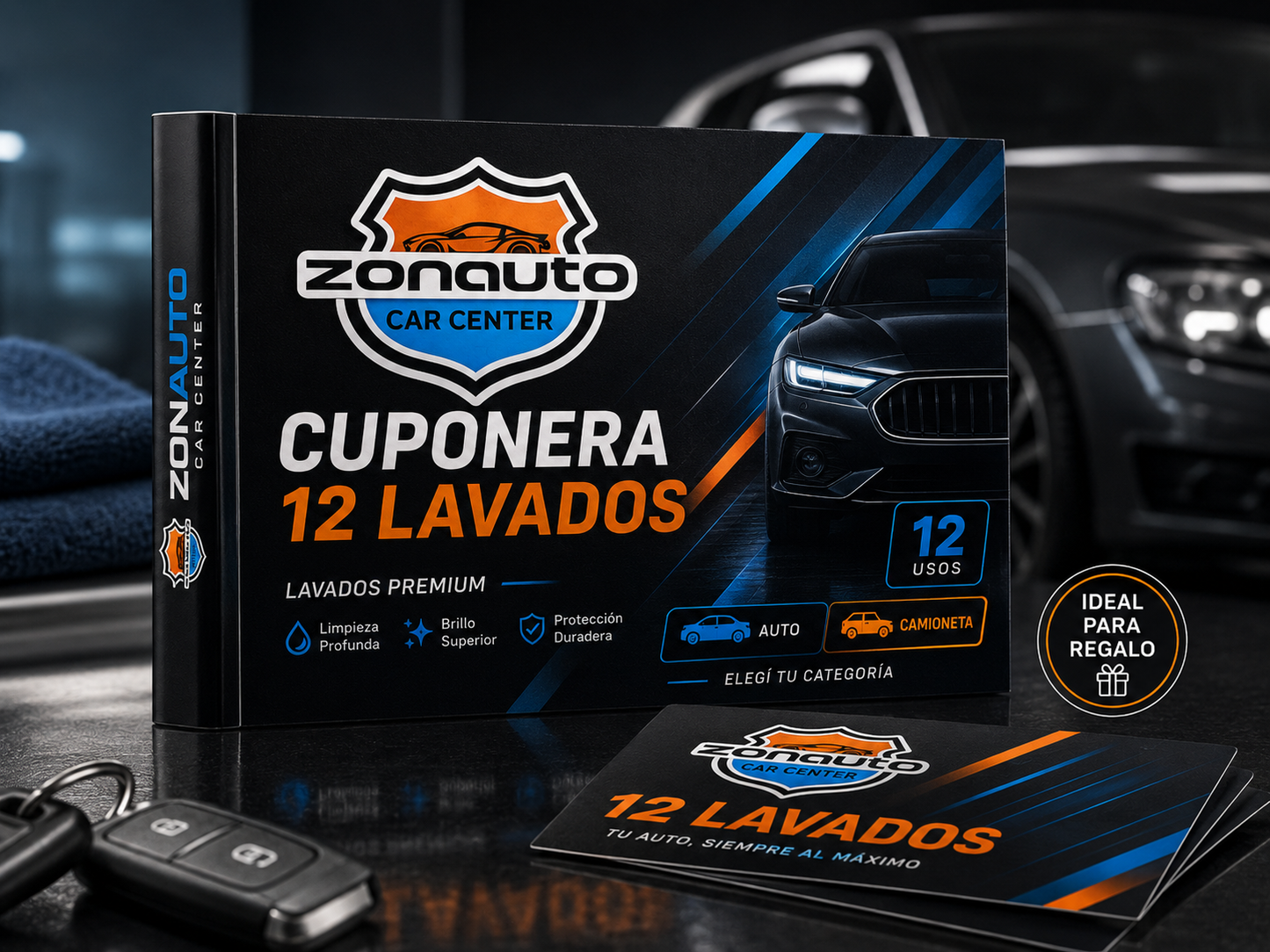 Cuponera de 12 lavados completos de auto en Montevideo