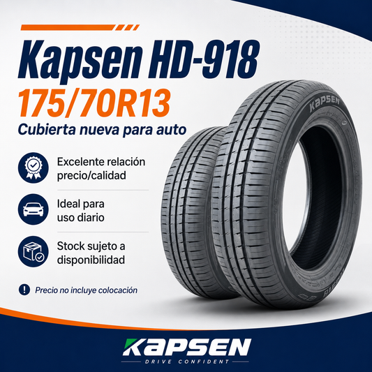 Cubierta Kapsen HD-918 175/70R13 — Super Oferta