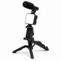 Kit de Grabación para Celular con Trípode, Luz LED y Micrófono