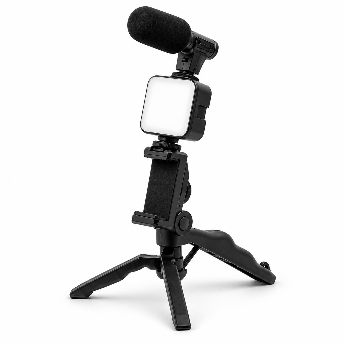 Kit de Grabación para Celular con Trípode, Luz LED y Micrófono