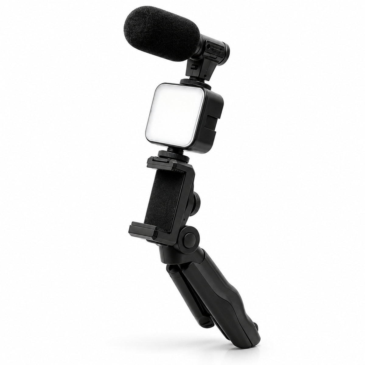 Kit de Grabación para Celular con Trípode, Luz LED y Micrófono